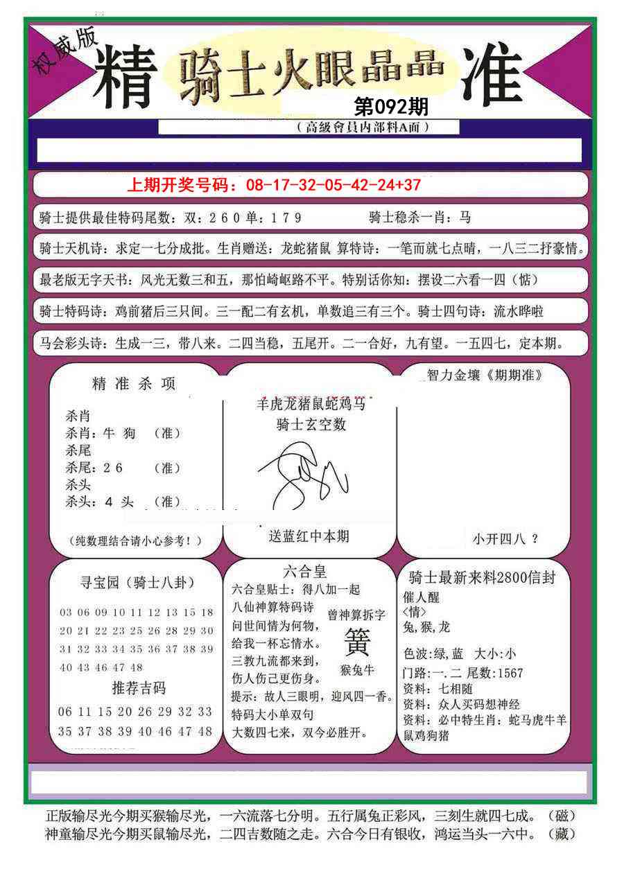 092期骑士火眼晶晶（正）[图]